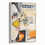 Electric Still Life Wall Art with Yellow Teapot | Modern Abstract Decor