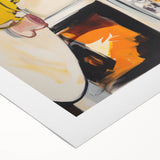 Electric Still Life Wall Art with Yellow Teapot | Modern Abstract Decor