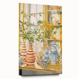 Electric Floral Still Life Wall Art with Vases | Vibrant Modern Decor