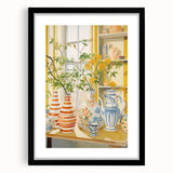 Electric Floral Still Life Wall Art with Vases | Vibrant Modern Decor