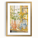 Electric Floral Still Life Wall Art with Vases | Vibrant Modern Decor