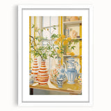 Electric Floral Still Life Wall Art with Vases | Vibrant Modern Decor