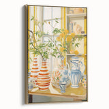Electric Floral Still Life Wall Art with Vases | Vibrant Modern Decor