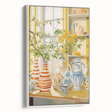 Electric Floral Still Life Wall Art with Vases | Vibrant Modern Decor