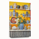 Electric Still Life Wall Art with Bold Vases and Flowers | Modern Decor