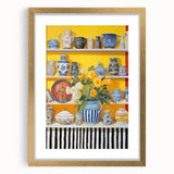 Electric Still Life Wall Art with Bold Vases and Flowers | Modern Decor