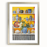 Electric Still Life Wall Art with Bold Vases and Flowers | Modern Decor