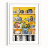 Electric Still Life Wall Art with Bold Vases and Flowers | Modern Decor