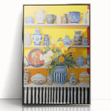 Electric Still Life Wall Art with Bold Vases and Flowers | Modern Decor