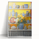 Electric Still Life Wall Art with Bold Vases and Flowers | Modern Decor