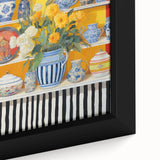 Electric Still Life Wall Art with Bold Vases and Flowers | Modern Decor