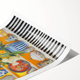 Electric Still Life Wall Art with Bold Vases and Flowers | Modern Decor