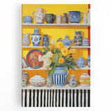 Electric Still Life Wall Art with Bold Vases and Flowers | Modern Decor