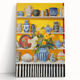 Electric Still Life Wall Art with Bold Vases and Flowers | Modern Decor