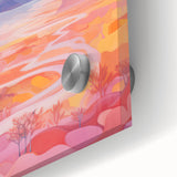 Electric Landscape Wall Art with Sunset Hues | Vibrant Modern Decor