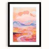 Electric Landscape Wall Art with Sunset Hues | Vibrant Modern Decor