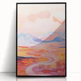 Electric Landscape Wall Art with Sunset Hues | Vibrant Modern Decor