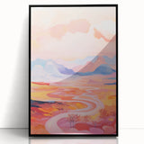 Electric Landscape Wall Art with Sunset Hues | Vibrant Modern Decor
