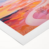 Electric Landscape Wall Art with Sunset Hues | Vibrant Modern Decor