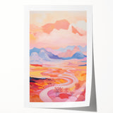 Electric Landscape Wall Art with Sunset Hues | Vibrant Modern Decor
