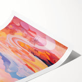 Electric Landscape Wall Art with Sunset Hues | Vibrant Modern Decor