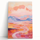 Electric Landscape Wall Art with Sunset Hues | Vibrant Modern Decor