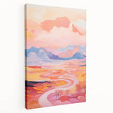 Electric Landscape Wall Art with Sunset Hues | Vibrant Modern Decor