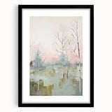 Electric Forest Landscape Wall Art | Serene Nature-Inspired Decor