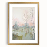 Electric Forest Landscape Wall Art | Serene Nature-Inspired Decor