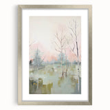 Electric Forest Landscape Wall Art | Serene Nature-Inspired Decor