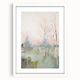 Electric Forest Landscape Wall Art | Serene Nature-Inspired Decor