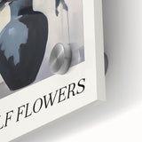 Electric Floral Art with 'Buy Myself Flowers' Text | Modern Wall Decor