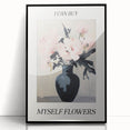 Electric Floral Art with 'Buy Myself Flowers' Text | Modern Wall Decor