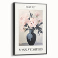 Electric Floral Art with 'Buy Myself Flowers' Text | Modern Wall Decor
