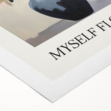 Electric Floral Art with 'Buy Myself Flowers' Text | Modern Wall Decor