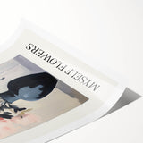 Electric Floral Art with 'Buy Myself Flowers' Text | Modern Wall Decor