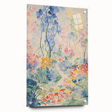 Electric Floral Pathway Canvas - Vibrant Abstract Wall Art Decor