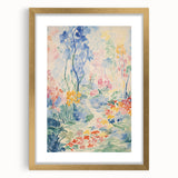 Electric Floral Pathway Canvas - Vibrant Abstract Wall Art Decor