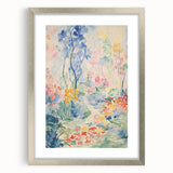 Electric Floral Pathway Canvas - Vibrant Abstract Wall Art Decor