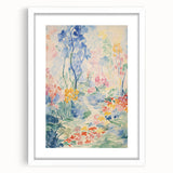 Electric Floral Pathway Canvas - Vibrant Abstract Wall Art Decor