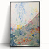 Electric Floral Pathway Canvas - Vibrant Abstract Wall Art Decor