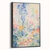 Electric Floral Pathway Canvas - Vibrant Abstract Wall Art Decor