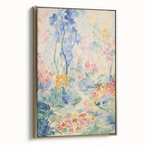 Electric Floral Pathway Canvas - Vibrant Abstract Wall Art Decor