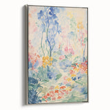 Electric Floral Pathway Canvas - Vibrant Abstract Wall Art Decor