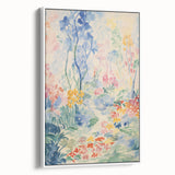 Electric Floral Pathway Canvas - Vibrant Abstract Wall Art Decor