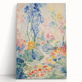 Electric Floral Pathway Canvas - Vibrant Abstract Wall Art Decor
