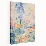 Electric Floral Pathway Canvas - Vibrant Abstract Wall Art Decor