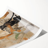 Electric Art of Woman and Dog | Modern Portrait Wall Decor