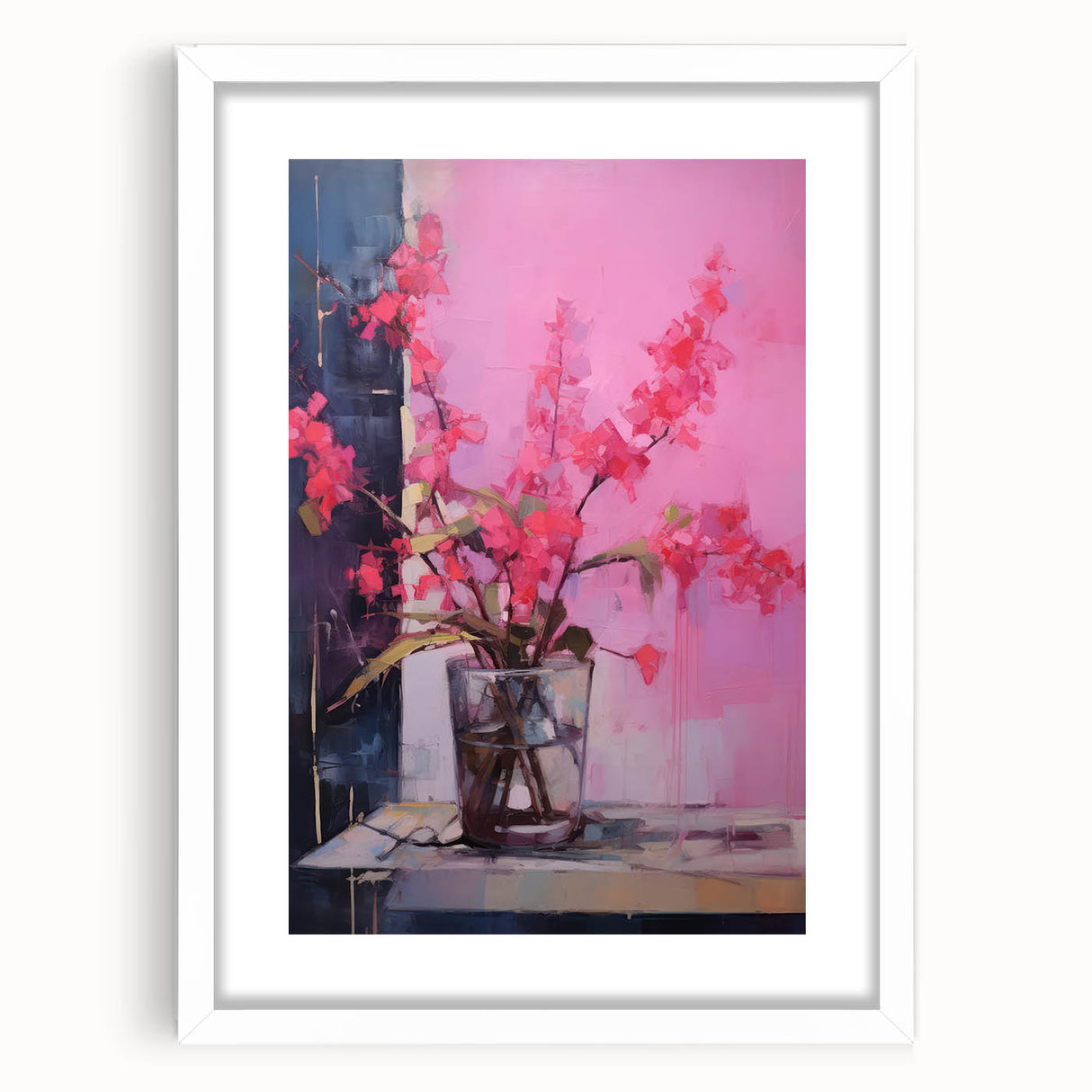 Abstract Electric Floral Wall Art – Vibrant Electric Art Canvas Print