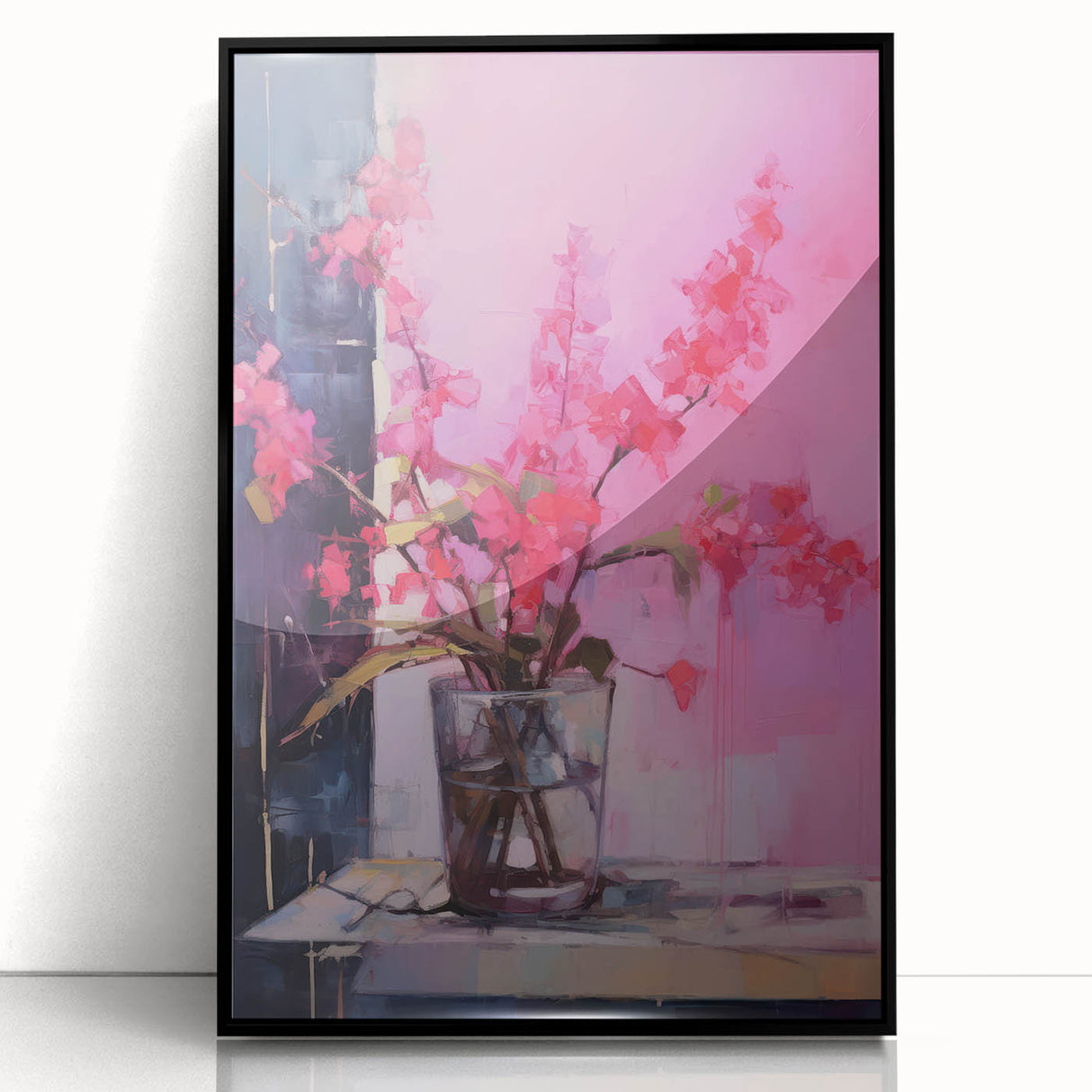 Abstract Electric Floral Wall Art – Vibrant Electric Art Canvas Print
